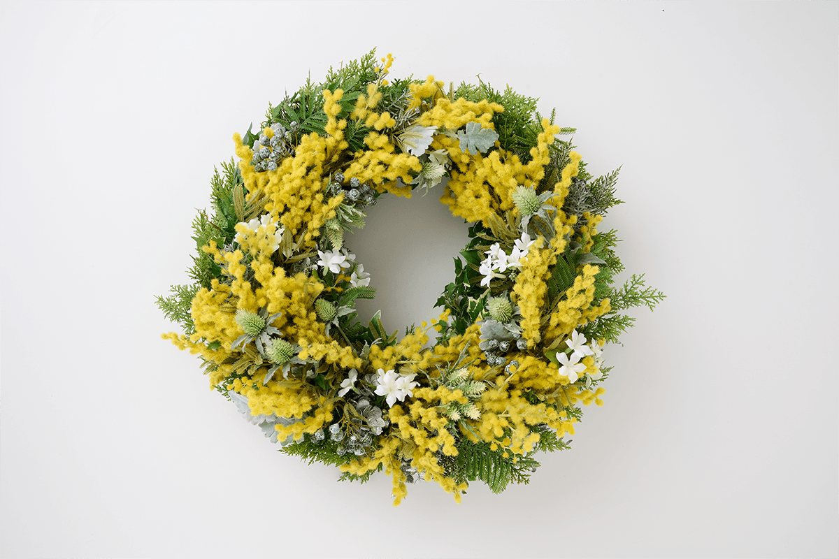 ミモザのリース
